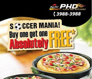 Pizza Hut Soccer Mania : Buy 1 Pizza & get Another Absolutely Free