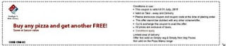 {Coupon} Dominos Buy 1 Get 1 free Valid 31st July