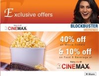 Cinemax : Get 40% off on movie tickets & 10% off on food at Cinemax