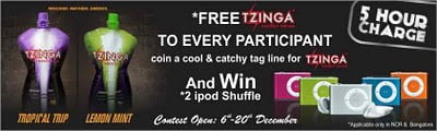 [Banglore & NCR only] Participate and Get Free Tzinga energy drink