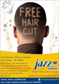 [Mumbai Deal] Free Hair Cut @ Jazz up Salon