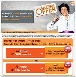 [Must Buy!!!]Dishtv Digitization Offer : Enjoy Dishtv Super Platinum Pack for 5 years in the price of 3 years