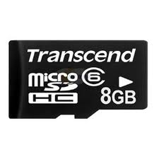 Transcend MicroSD Card 8GB Class 4 for Rs.202