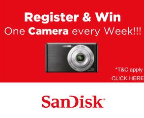 Sandisk Offer : “Register and Win” Contest from SanDisk