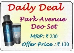 Park Avenue Deodorant + Free Face Wash worth Rs.230 at Rs.135