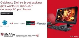 Dell Diwali Offer: Get Exciting Gift worth Rs.8000 on Every Purchase of Dell Inspiron i3, i5, i7 & AMD A6, XPS & Alienware Laptops @ Flipkart (Valid till 26th Oct’14)