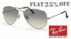 Rayban Sunglasses: Flat 25% Off, Starts from Rs.3218 @ Amazon