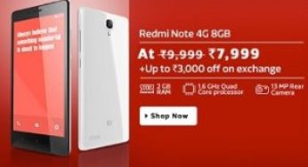Flat Rs.2000 Off: Redmi Note 4G for Rs.7999 Only @ Flipkart (No Registration Required)
