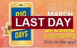 Big App Shopping Days Offer @ Flipkart: Special Discount Offers for Mobile App Users + Extra 10% Off for Axis Bank Cards (Live from 23rd till 25th Mar’15)
