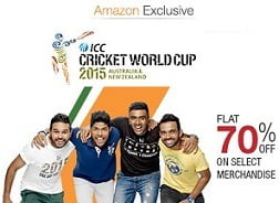 Flat 70% Off on ICC Cricket World Cup 2015 Merchandise (Limited Period Offer)