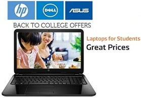 Back to College Offer on Laptops:  Dell (Kit worth Rs.11,298 for Rs.1,699) | HP (Kit worth Rs.7200 for Rs.1499)  | Asus Laptops (Kit worth Rs 8550 for Rs.890)