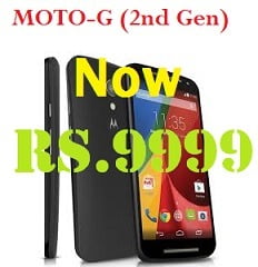 Now MOTO-G (2nd Generation) with Lollipop for Rs.9999 Only @ Flipkart