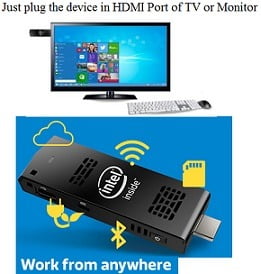 Flat Rs.1000 Off : Intel Compute Stick STCK1A32WFC – Windows 8.1 Bing for Rs.9999 Only @ Flipkart