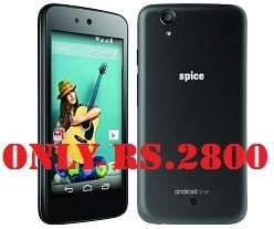 Loot Offer: Spice Android One Dream UNO Mi-498H for Rs.2800 @ Flipkart