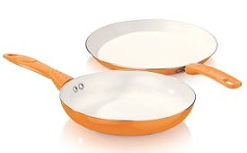 Vinod Cookware Ceramic Zest Superb Plus Combo, 2-Pieces, Orange for Rs.999 Only @ Amazon (Limited Period Deal)