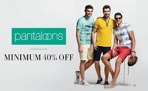 Pantaloon Men’s Clothing – Min 40% Off @ Amazon