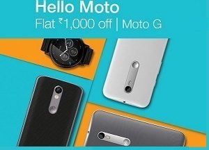 Moto-G (3rd Gen, 16GB) – Rs.1000 Off for Rs.9999 only @ Amazon