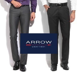 Steal Deal: Arrow Men’s Trousers – Flat 50% Off & more starts Rs.719 @ Flipkart