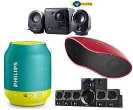 Deal of the Day Offer on Philips Home / Multimedia Wired & Wireless Audio Speaker starts Rs.1299 @ Flipkart