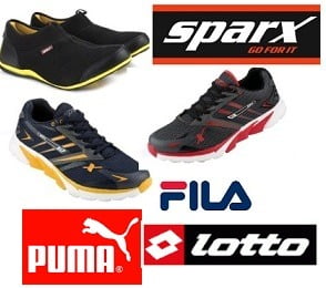 Men’s Footwear – 50% -80% Off on Sparx, Puma, Lotto, Levi’s, Fila & more @ Flipkart (Limited Period Deal)