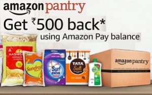 Amazon Pantry (Grocery & Household items) – Super Weekend Offer + Rs.150 Cashback on Rs.1000 – Rs.500 Cashback on Rs.2000