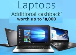 Laptops up to 60% Off + Additional Cashback up to Rs.8000 in Amazon Pay Balance @ Amazon