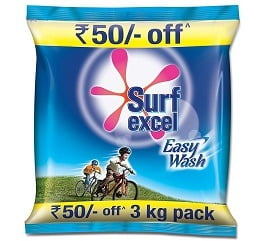 Surf Excel Easy Wash Detergent Powder 3 kg worth Rs.360 for Rs.445 @ Amazon