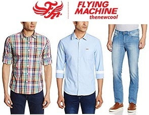 Flying Machine Men’s Clothing – Min 50% Off @ Amazon