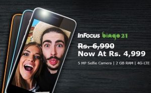 Great Offer: InFocus Bingo 21 M430 Mobile (8GB ROM, 2GB RAM, 4G LTE) for Rs.4999 @ Amazon
