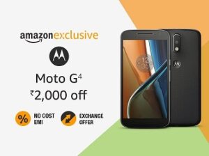 Moto G, 4th Gen -Android 7.0 Nougat Update Available Now – 16GB for Rs.10499 (Rs.2000 Off) @ Amazon
