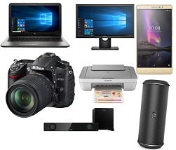 Jaw Dropping Deals on Electronic Gadgets (Laptops, Tablet, Monitor, Camera, Printers, Speakers) @ Flipkart