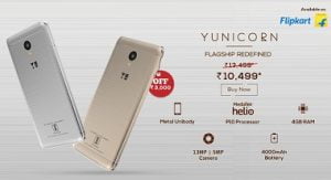 Yu Yunicorn Mobile Phone (4G LTE, 4GB RAM, 32 GB ROM, 5.5″) – Now just for Rs.5,799 @ Flipkart