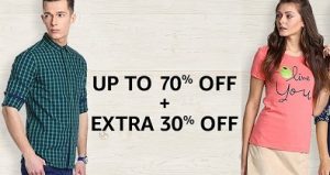 (Updated) Top Brands Clothing – Minimum 35% off + 30% Off +10% Cashback from Rs. 119 @ Amazon (LAST DAY)