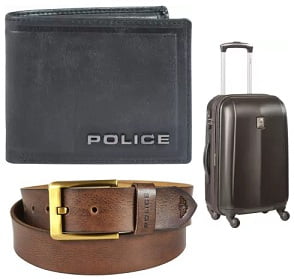 Police & Belts & Louis Philippe Belts Wallet – Flat 25% Off | Delsey Luggage Trolly – Flat 50% Off @ Flipkart