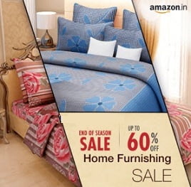 Home Furnishing – Minimum 50% off from Rs. 141 @ Amazon