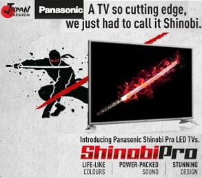Panasonic Shinobi Pro Range LED TV – Flat 20% – 29% off – Flipkart (Lowest Price Deal)