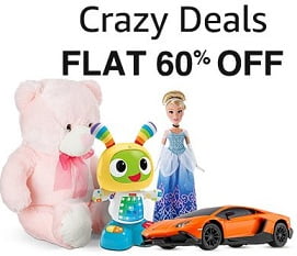 Toys & Games: Flat 60% Off or more starts Rs.38 @ Amazon