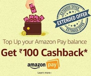 Topup Amazon Balance Get 100 Extra (First Topup) Valid till 31st March