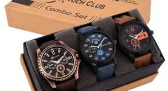 Rich Club Analogue Black Blue Dial Men’s Watch – REL-OCT-DENIM (Pack of 3) for Rs.599 – Amazon