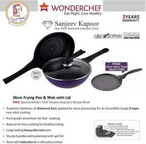 Wonderchef Diamond Cookware Set  (Aluminium, 4 Piece) for Rs.999 – Flipkart