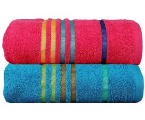 Casa Copenhagen 475 GSM 100 % Combed Cotton 2 Pcs Medium Bath Towel for Rs.449 – Amazon