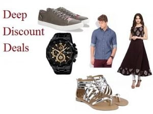 Deep Discount Deals: Extra 15% – 20% Off on Clothing, Footwear & Watches – Flipkart (Valid till 11 PM Today)