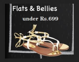 Women’s Flats & Bellies below Rs.699 + 20% Cashback – Flipkart