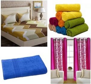 Home Furnishing Range (Bedsheets, Curtains, Towels) – below Rs. 499 – Flipkart