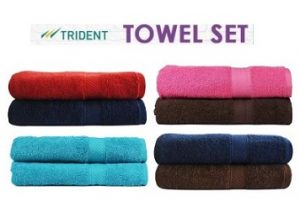 Trident Cotton Bath Towel Set (Pack of 2) starts Rs.459 – Flipkart