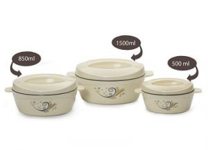 Cello Cuisine Insulated Casserole Gift Set, 3-Pieces for Rs.399 – Amazon