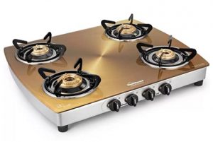 Sunflame Crystal Gold Glass, Stainless Steel Manual Gas Stove (4 Burners) for Rs.5,999 – Flipkart (Limited Period Deal)