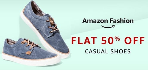 Casual Shoes for Men’s, Women’s, Kids – Flat 50% off + Extra 15% Cashback