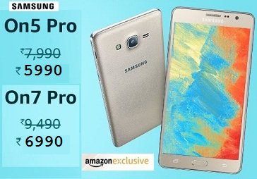 Steal Deal: Samsung On5 Pro Mobile for Rs. 5,990 | Samsung On7 Pro Mobile for Rs. 6,990 – Amazon