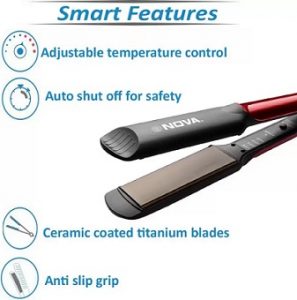 Nova Temperature Control Professional NHS 870 Hair Straightener for Rs.649 – Flipkart